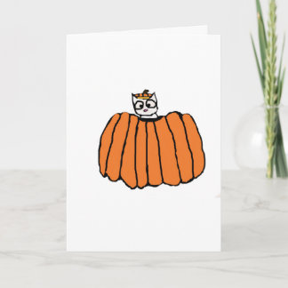 Tarjeta del gato de Halloween