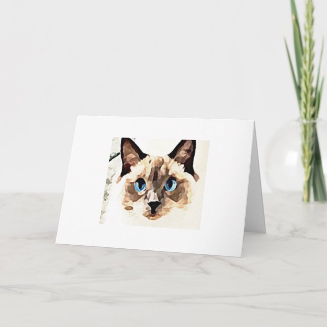 Tarjeta del gato de Ragdoll (Anverso)