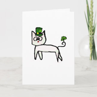 Tarjeta del gato del día de St Patrick