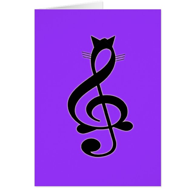 Tarjeta del gato del jazz (Frente)