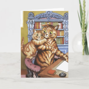 Tarjeta del gato del vintage