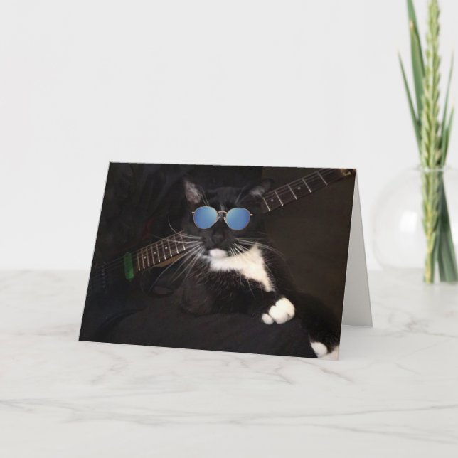 Tarjeta "Del Gato" Guay Hipster Birthday (Anverso)