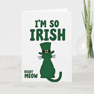 Tarjeta del gato irlandés ahora mismo