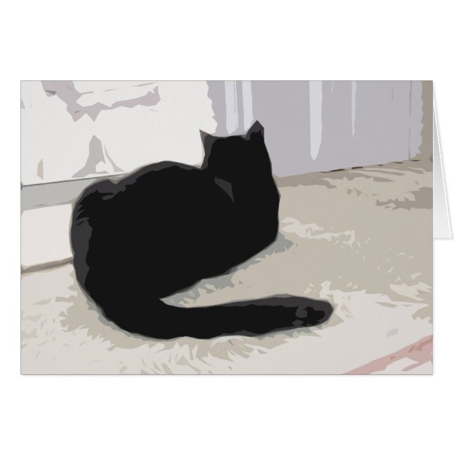 Tarjeta del gato negro (Anverso (Horizontal))