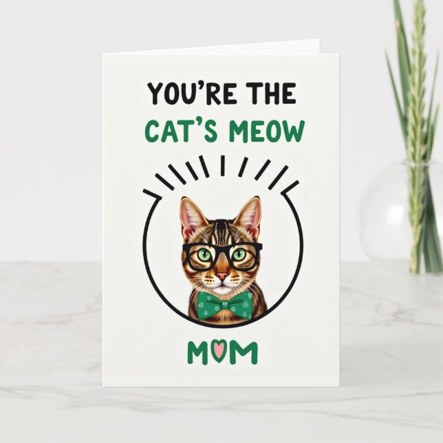 Tarjeta del Gato Rayado Mamá Maúlla (Anverso)