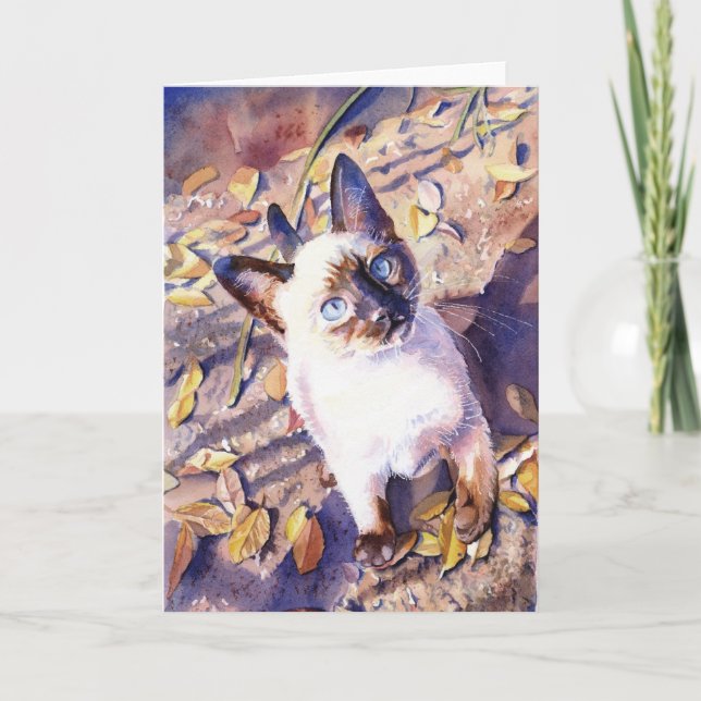 Tarjeta del "gato siamés" (Anverso)