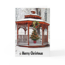 Tarjeta del Gazebo del navidad, Felices Navidad