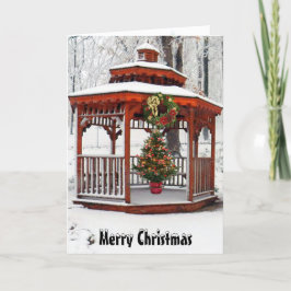 Tarjeta del Gazebo del navidad, Felices Navidad