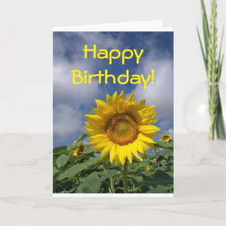 Tarjeta del girasol del feliz cumpleaños