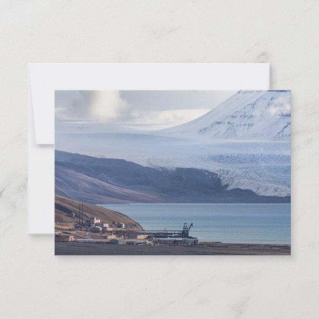 Tarjeta del glaciar Pyramiden de Svalbard (Anverso)