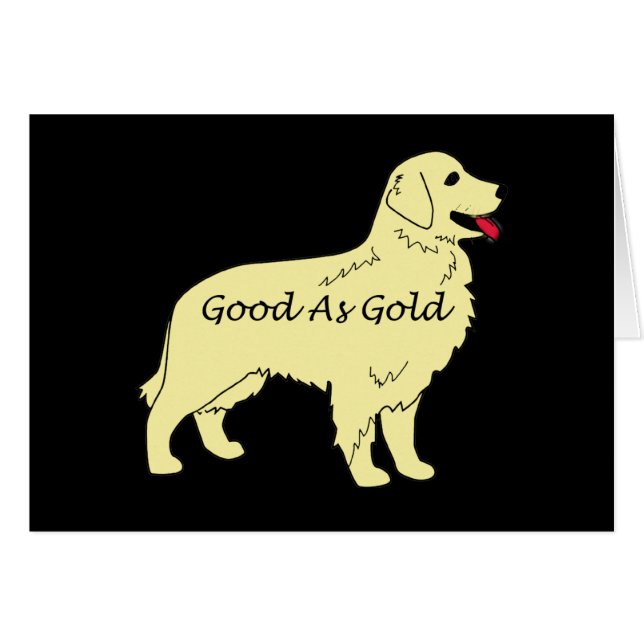 Tarjeta del golden retriever (Anverso (Horizontal))