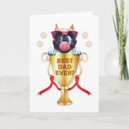 Tarjeta del gracioso Bulldog del Día del Padre
