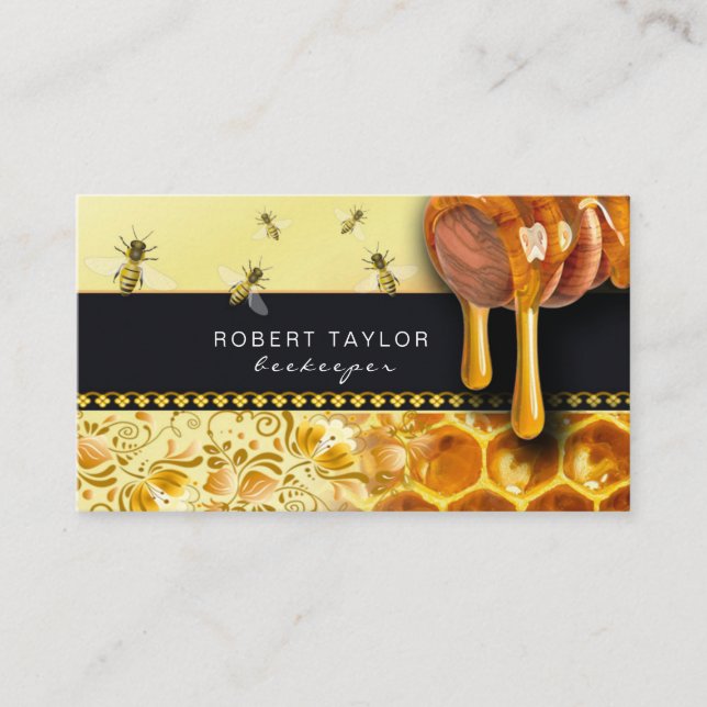 Tarjeta del granjero de la granja de la abeja del (Anverso)
