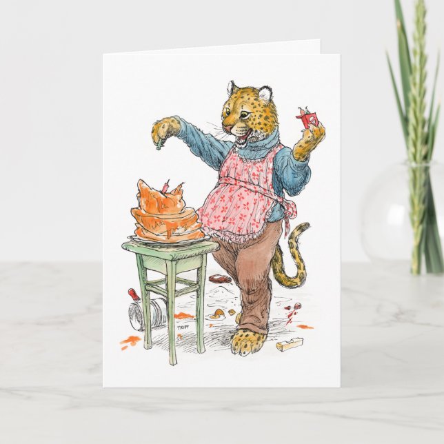 Tarjeta del guepardo del feliz cumpleaños (Anverso)