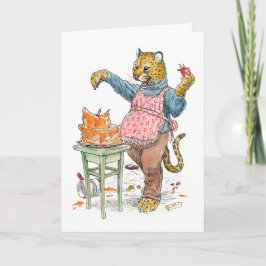 Tarjeta del guepardo del feliz cumpleaños