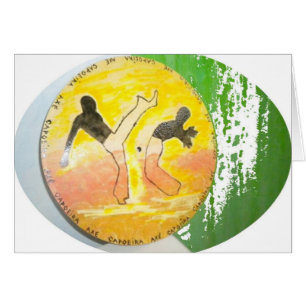 tarjeta del hacha del ginga del capoeira