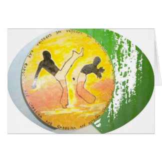 tarjeta del hacha del ginga del capoeira