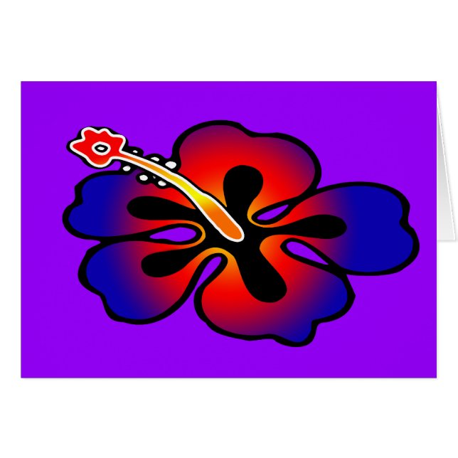 Tarjeta del hibisco (Anverso (Horizontal))