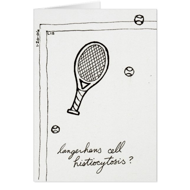 Tarjeta del Histiocytosis de la célula de (Frente)