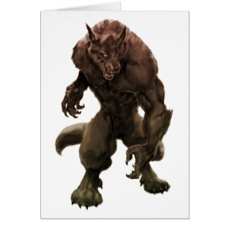 Tarjeta del hombre lobo
