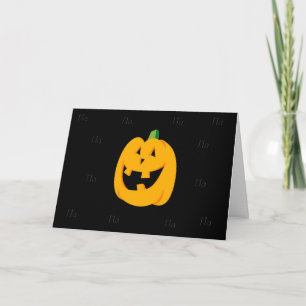 Tarjeta del humor de Halloween de la calabaza de