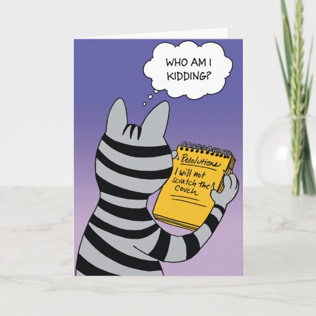 Tarjeta del humor del Año Nuevo de las (Anverso)