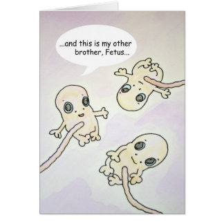 Tarjeta del humor del feto del "otro Brother"