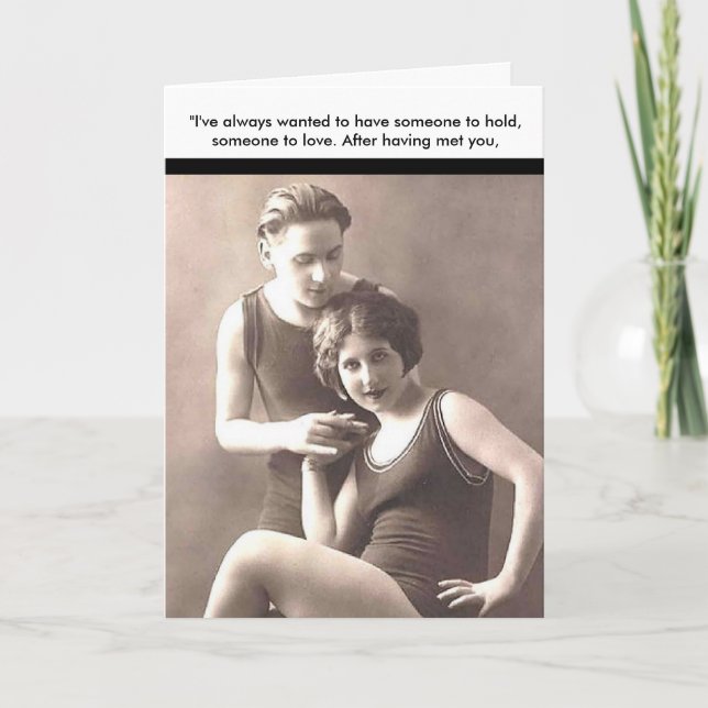 tarjeta del humor del vintage (Anverso)