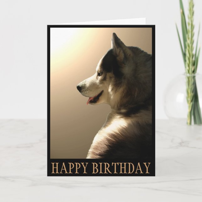 Tarjeta del husky siberiano/tarjeta del Malamute (Anverso)