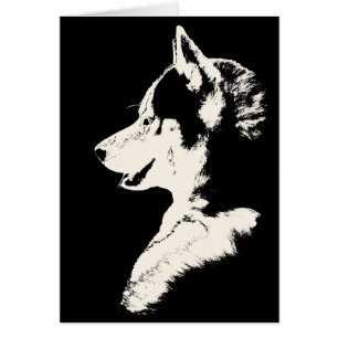 Tarjeta del husky siberiano/tarjeta del Malamute