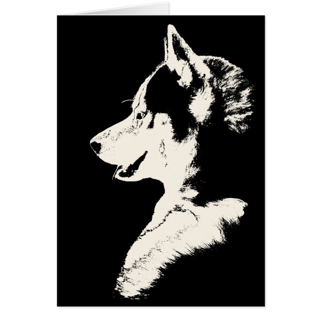 Tarjeta del husky siberiano/tarjeta del Malamute (Frente)