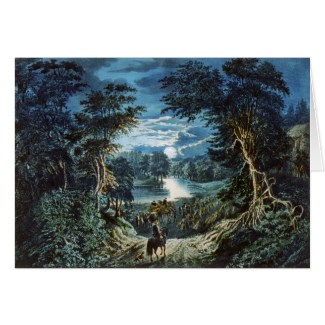 Tarjeta del ilustracion de la montaña del vintage (Anverso (Horizontal))