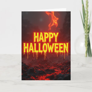 Tarjeta del Infierno Feliz Halloween