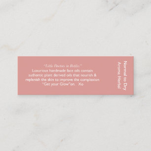 tarjeta del ingrediente del aceite de la maravilla