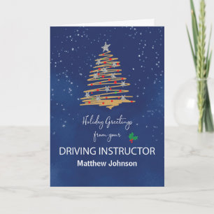 Tarjeta Del instructor de conducción nombre personalizado 