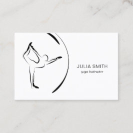 Tarjeta del instructor de la yoga con dos