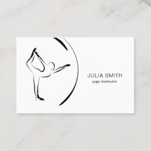 Tarjeta del instructor de la yoga con dos