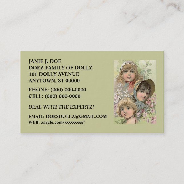 TARJETA DEL INTERCAMBIO DEL CONTACTO COMERCIAL (Anverso)