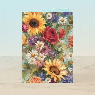 Tarjeta Del jardín de flores para cualquier ocasión