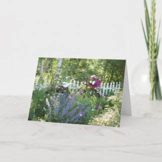 Tarjeta del jardín de la bicicleta