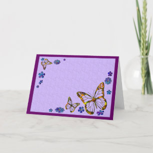 Tarjeta del jardín de la mariposa (espacio en