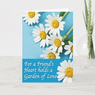 Tarjeta del Jardín del Corazón de Amigas Daisy