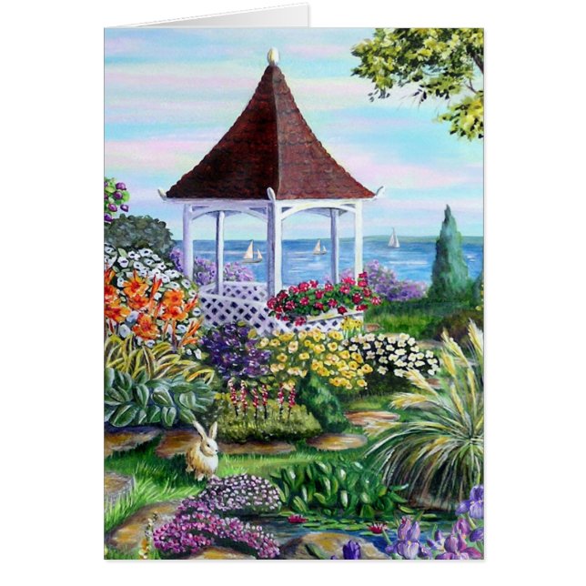 Tarjeta del jardín del Gazebo (Frente)