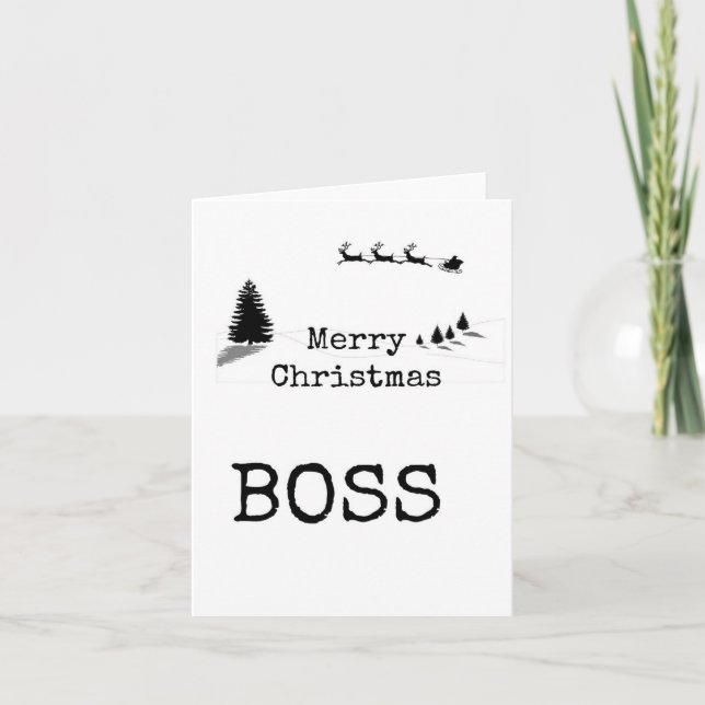 Tarjeta del jefe de navidad de Feliz (Anverso)