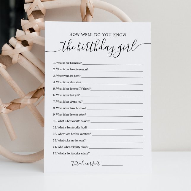 Tarjeta del juego ¿Cuánto conoces a la Cumpleañera (Subido por el creador)