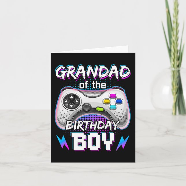Tarjeta Del juego de video Birthday Boy B-day Top Gamer Pa (Anverso)