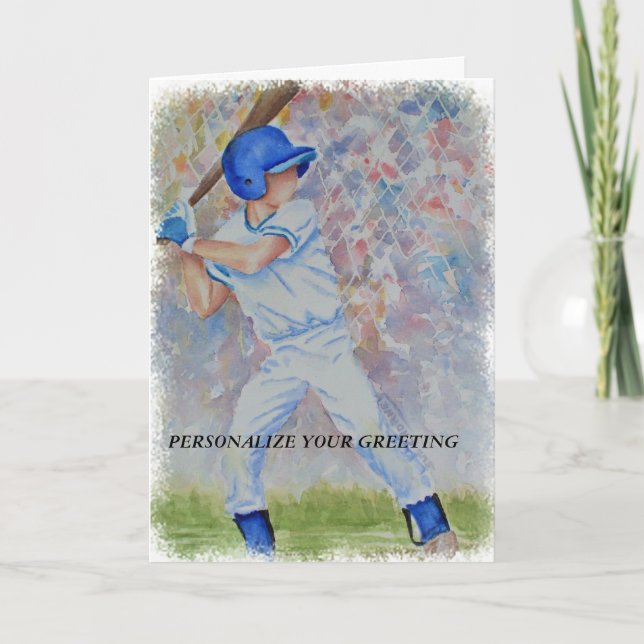 TARJETA DEL JUGADOR DE BÉISBOL |GREETING (Anverso)