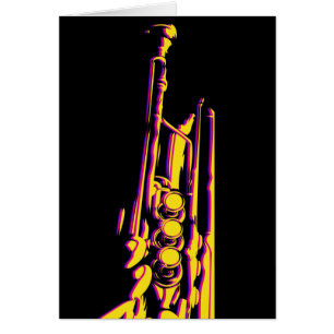 Tarjeta del jugador de trompeta del jazz