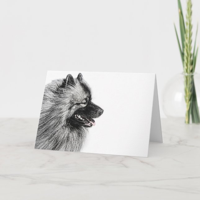 Tarjeta del Keeshond (Anverso)