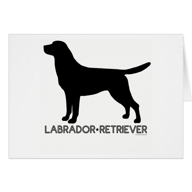Tarjeta del labrador retriever (Anverso (Horizontal))